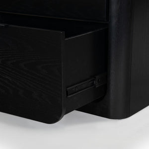 Safavieh Raylie 2 Drawer Wood Nightstand Black SFV2164B