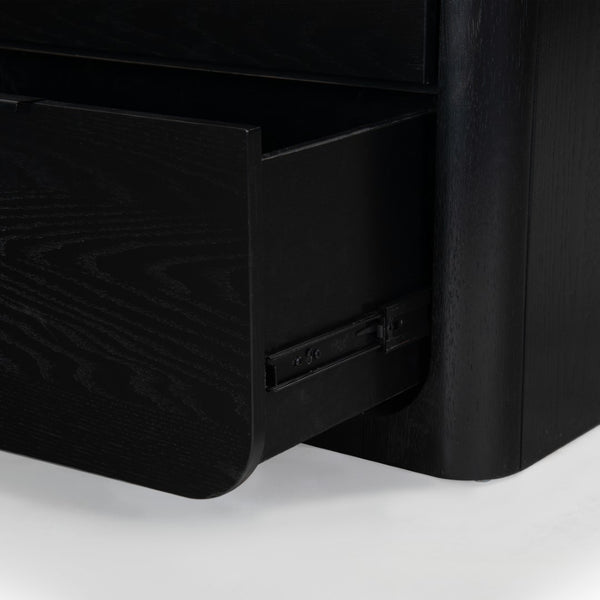 Safavieh Raylie 2 Drawer Wood Nightstand Black SFV2164B