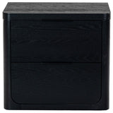 Safavieh Raylie 2 Drawer Wood Nightstand Black SFV2164B