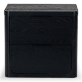 Safavieh Raylie 2 Drawer Wood Nightstand Black SFV2164B