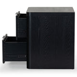 Safavieh Raylie 2 Drawer Wood Nightstand Black SFV2164B