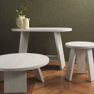 Safavieh JULIANNA Wood Accent Table - Elegant Minimalist Design for Stylish Interiors and Versatile Decor White Washed SFV2165C