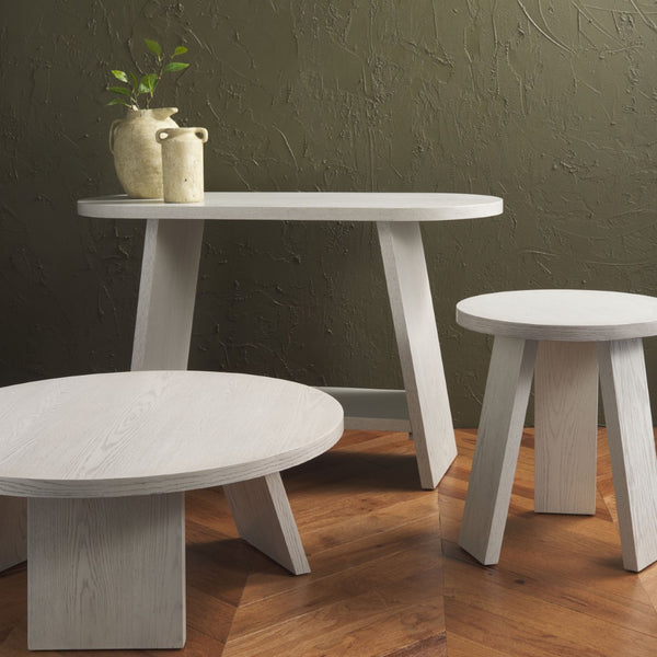 Safavieh JULIANNA Wood Accent Table - Elegant Minimalist Design for Stylish Interiors and Versatile Decor White Washed SFV2165C