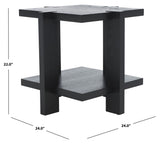 Safavieh Quigley Square Wood Accent Table Black SFV2167A