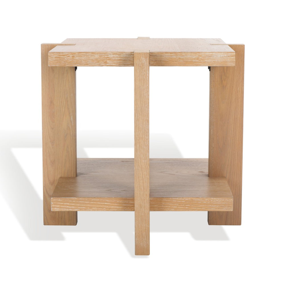Safavieh QUIGLEY Square Wood Accent Table - Modern Elegance & Versatile Design for Any Room Decor Style Weathered Grey SFV2167B