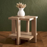 Safavieh Quigley Square Wood Accent Table Weathered Grey SFV2167B