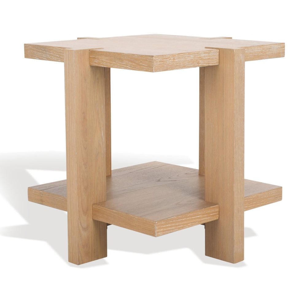 Safavieh QUIGLEY Square Wood Accent Table - Modern Elegance & Versatile Design for Any Room Decor Style Weathered Grey SFV2167B