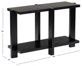 Safavieh Quigley Rectangle Wood Console Table Black SFV2168A