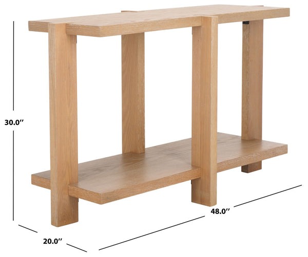 Safavieh Quigley Rectangle Wood Console Table Weathered Grey SFV2168B