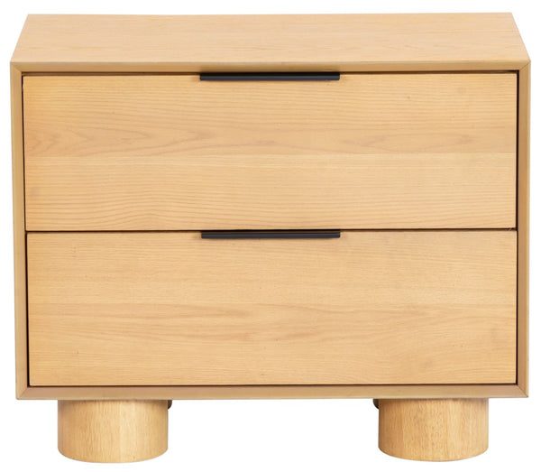 Safavieh Addyson Wood 2 Drawer Nightstand SFV2170A Natural