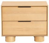 Safavieh Addyson Wood 2 Drawer Nightstand SFV2170A Natural