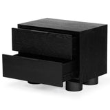 Safavieh Addyson Wood 2 Drawer Nightstand SFV2170B Black