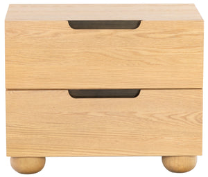 Safavieh Beethoven Wood 2 Drawer Nightstand SFV2171A Natural