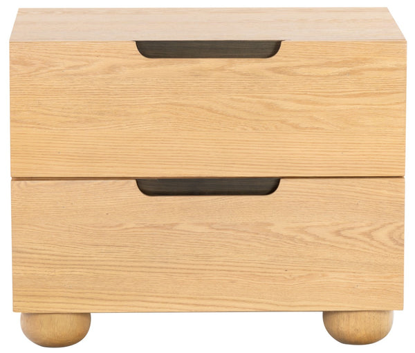 Safavieh Beethoven Wood 2 Drawer Nightstand SFV2171A Natural