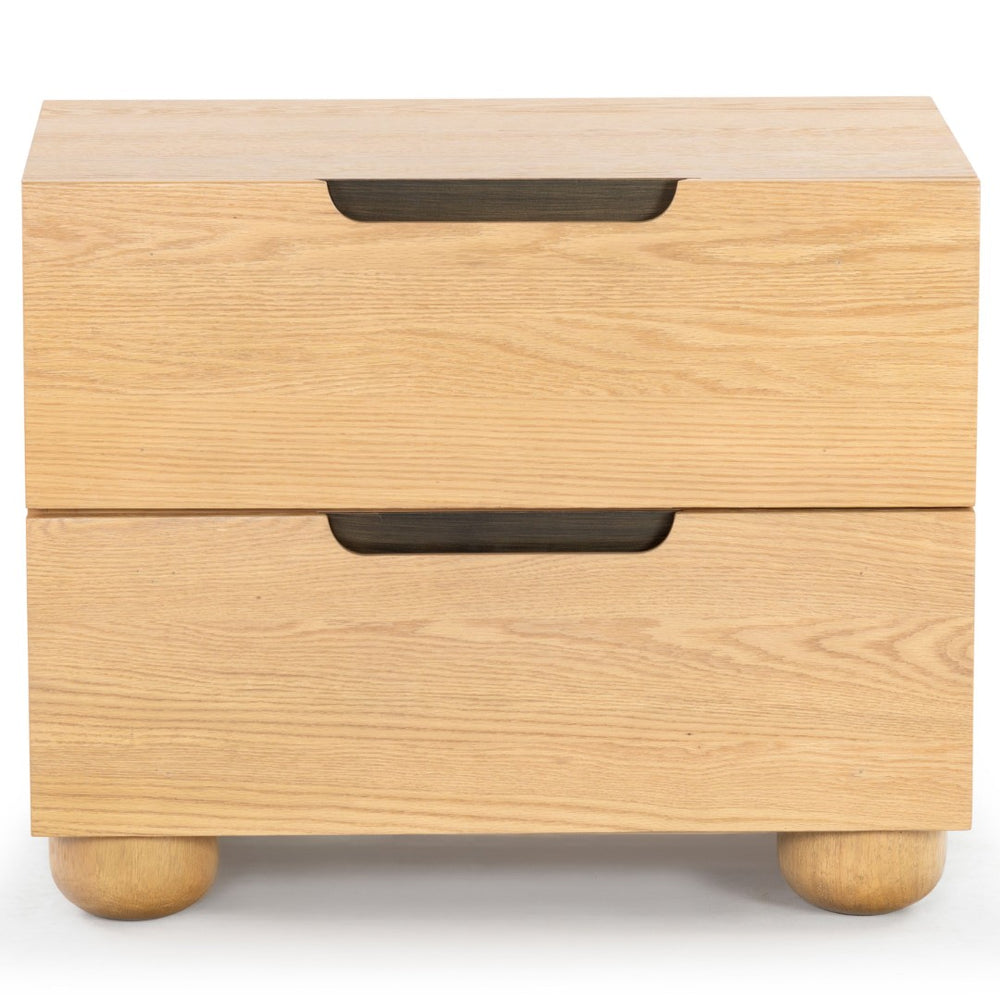 Safavieh BEETHOVEN Wood 2-Drawer Nightstand - Modern Design with Spacious Storage for Stylish Bedrooms Natural SFV2171A
