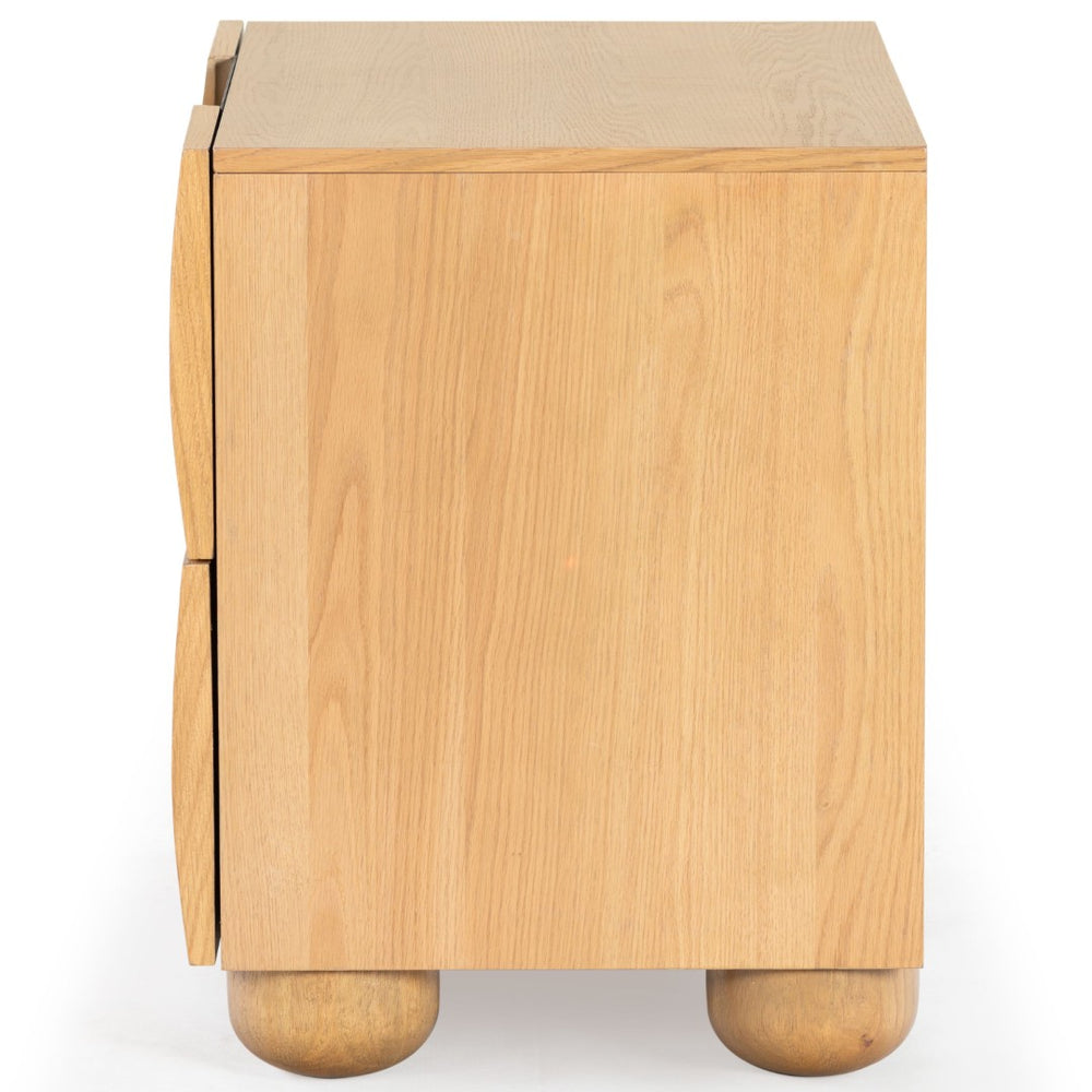 Safavieh BEETHOVEN Wood 2-Drawer Nightstand - Modern Design with Spacious Storage for Stylish Bedrooms Natural SFV2171A