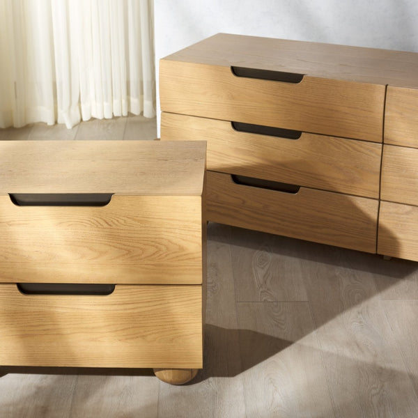 Safavieh BEETHOVEN Wood 6-Drawer Dresser - Modern Minimalist Storage Solution for Stylish Bedroom Organization Natural SFV2172A