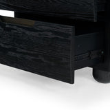 Safavieh Beethoven Wood 2 Drawer Nightstand SFV2171B Black