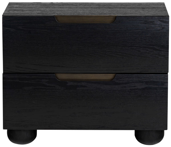 Safavieh Beethoven Wood 2 Drawer Nightstand SFV2171B Black