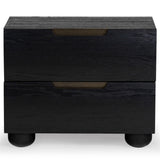 Safavieh Beethoven Wood 2 Drawer Nightstand SFV2171B Black