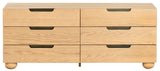 Safavieh Beethoven Wood 6 Drawer Dresser SFV2172A Natural