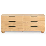 Safavieh Beethoven Wood 6 Drawer Dresser SFV2172A Natural