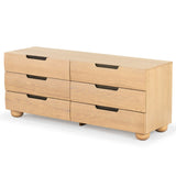 Safavieh Beethoven Wood 6 Drawer Dresser SFV2172A Natural