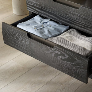 Safavieh BEETHOVEN Wood 6-Drawer Dresser - Modern Minimalist Storage Solution for Stylish Bedroom Organization Black SFV2172B