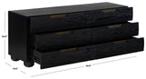 Safavieh Beethoven Wood 6 Drawer Dresser SFV2172B Black