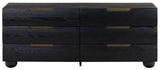 Safavieh Beethoven Wood 6 Drawer Dresser SFV2172B Black