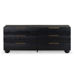 Safavieh Beethoven Wood 6 Drawer Dresser SFV2172B Black