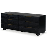 Safavieh Beethoven Wood 6 Drawer Dresser SFV2172B Black