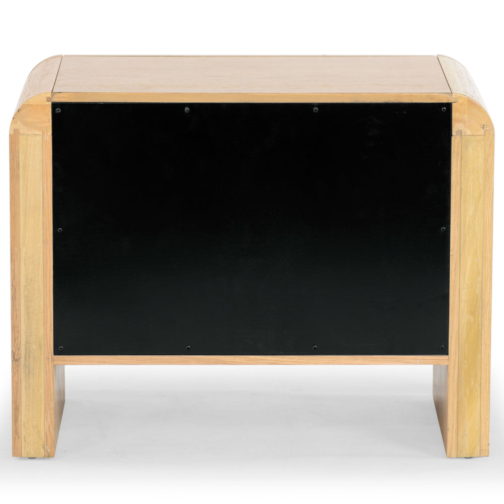 Safavieh Katrina Wood 2 Drawer Nightstand SFV2173A Natural / Black