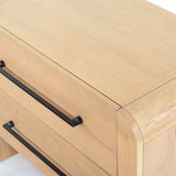 Safavieh Katrina Wood 2 Drawer Nightstand SFV2173A Natural / Black