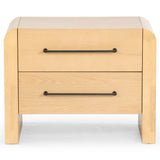 Safavieh Katrina Wood 2 Drawer Nightstand SFV2173A Natural / Black