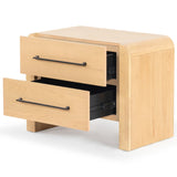 Safavieh Katrina Wood 2 Drawer Nightstand SFV2173A Natural / Black