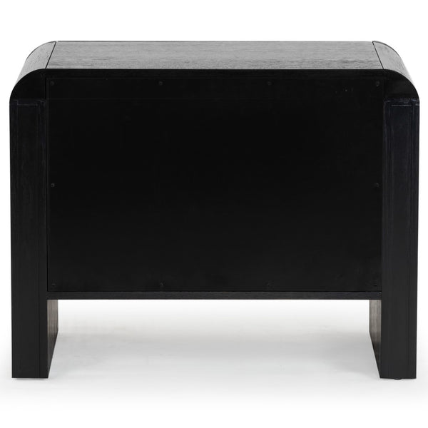 Safavieh Katrina Wood 2 Drawer Nightstand SFV2173B Black / Black