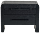 Safavieh Katrina Wood 2 Drawer Nightstand SFV2173B Black / Black