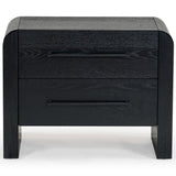 Safavieh Katrina Wood 2 Drawer Nightstand SFV2173B Black / Black