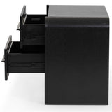 Safavieh Katrina Wood 2 Drawer Nightstand SFV2173B Black / Black