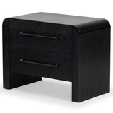 Safavieh Katrina Wood 2 Drawer Nightstand SFV2173B Black / Black