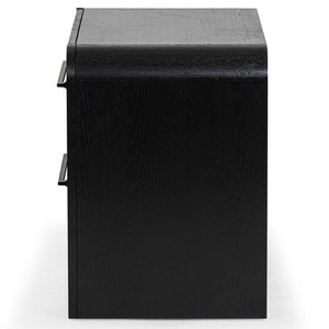 Safavieh Katrina Wood 2 Drawer Nightstand SFV2173B Black / Black