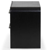 Safavieh Katrina Wood 2 Drawer Nightstand SFV2173B Black / Black