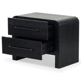 Safavieh Katrina Wood 2 Drawer Nightstand SFV2173B Black / Black