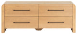 Safavieh Katrina Wood 4 Drawer Dresser SFV2174A Natural / Black