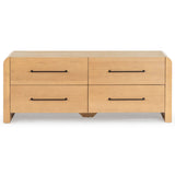 Safavieh Katrina Wood 4 Drawer Dresser SFV2174A Natural / Black