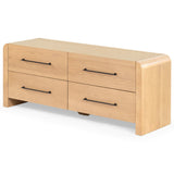 Safavieh Katrina Wood 4 Drawer Dresser SFV2174A Natural / Black