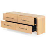 Safavieh Katrina Wood 4 Drawer Dresser SFV2174A Natural / Black