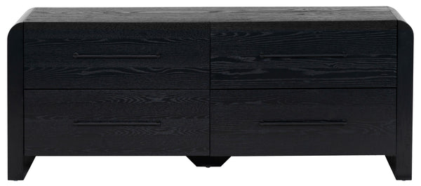 Safavieh Katrina Wood 4 Drawer Dresser SFV2174B Black / Black
