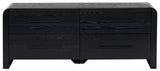 Safavieh Katrina Wood 4 Drawer Dresser SFV2174B Black / Black